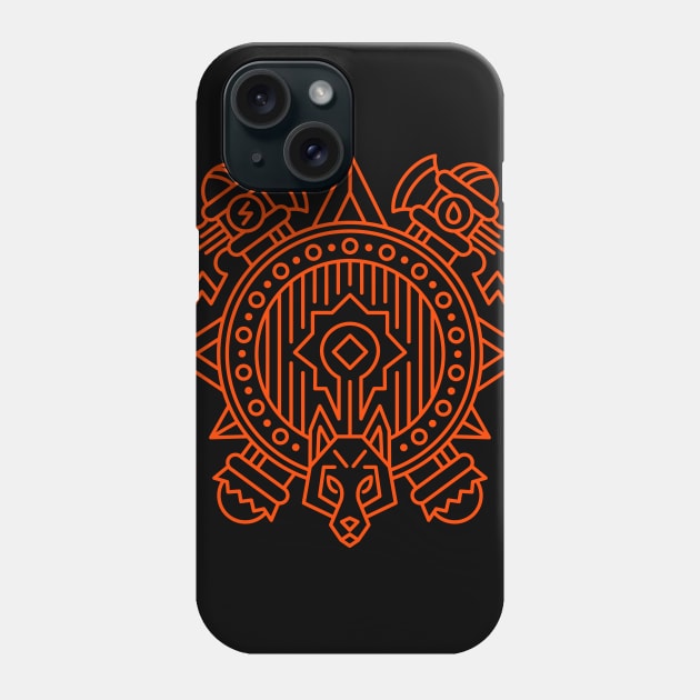 Blood and Thunder — Race Crest (color) Phone Case by dcmjs