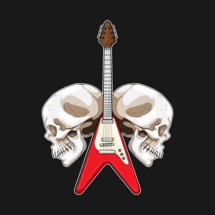 Skull Electric Guitar Music T-Shirt