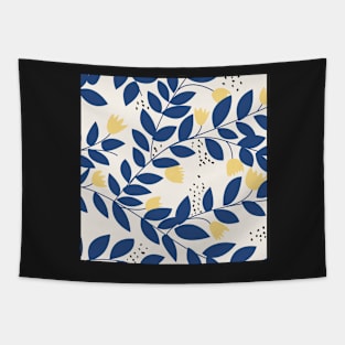 Blue Leafs Tapestry