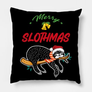 Merry Slothmas Pillow