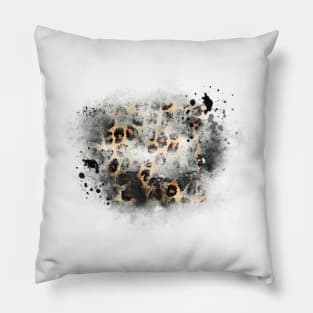 Distressed Leopard Print Pillow