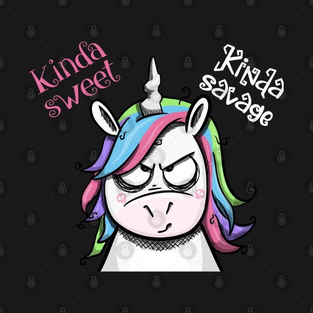 Kinda Sweet, Kinda Savage Unicorn by Fun4theBrain