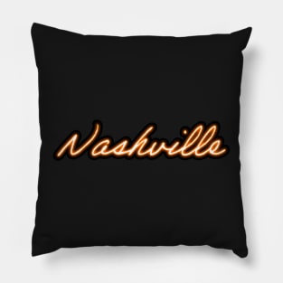 Neon Nashville - Orange Pillow