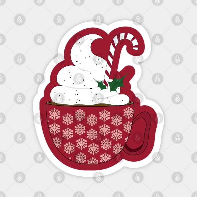 A cup of Christmas I Holidays Magnet by Art by Ergate