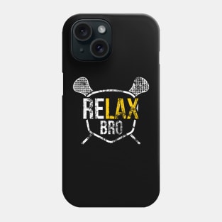 Vintage ReLAX Bro Lacrosse Cute Distressed LAX Pun Phone Case