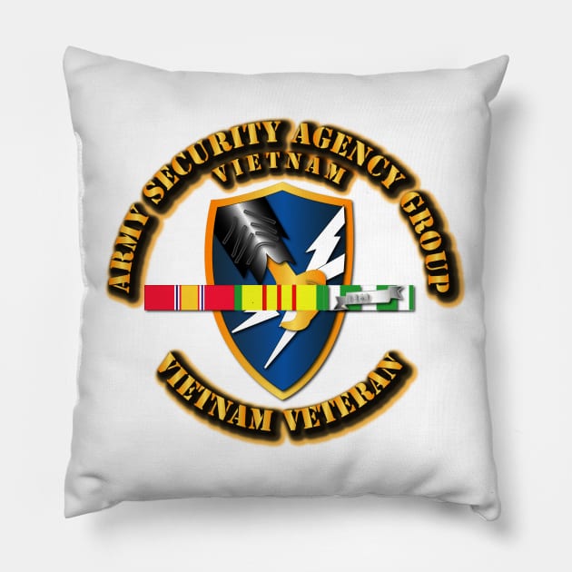 Army Security Agency Group w SVC Ribbons Pillow by twix123844