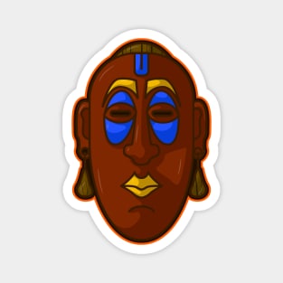 Ancient african aboriginal mask design Magnet