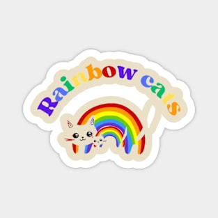 Rainbow cats Magnet