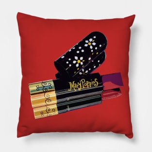 Mary poppins poppins red lipstick Pillow
