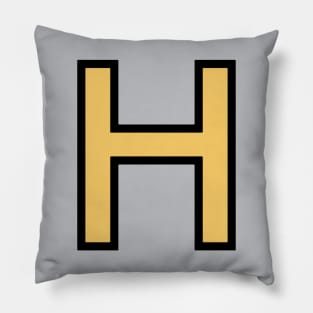 Funky Yellow Letter H Pillow