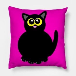 Black kitty Pillow