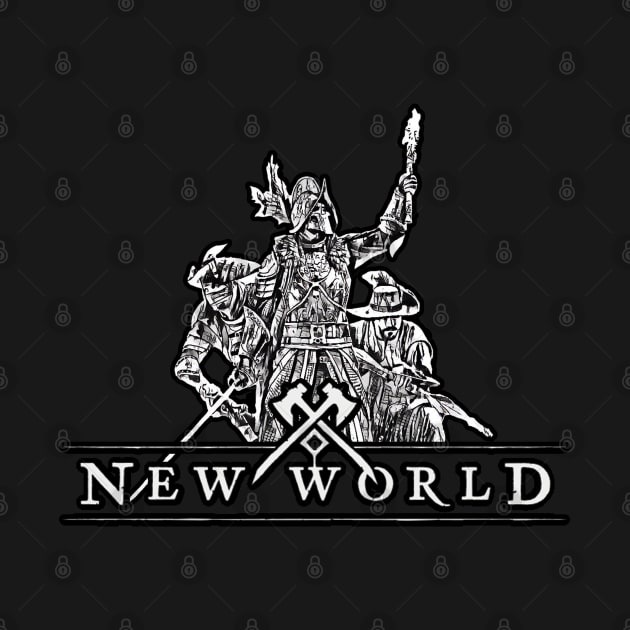 New World MMO Game T-Shirt by tortoiseman