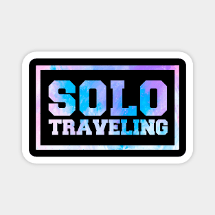 solo traveling , sailing and canoeing , retro hippie van beach surfer longboard aloha Magnet