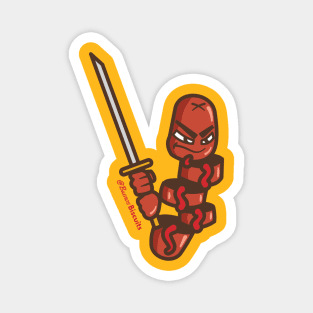 Hotdog Samurai Magnet