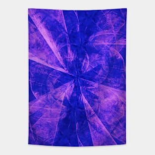 Super Blue and Violet Abstract Splash Burst Artwork Tapestry