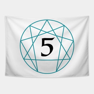 Enneagram Five - The Investigator (Number Only) Tapestry