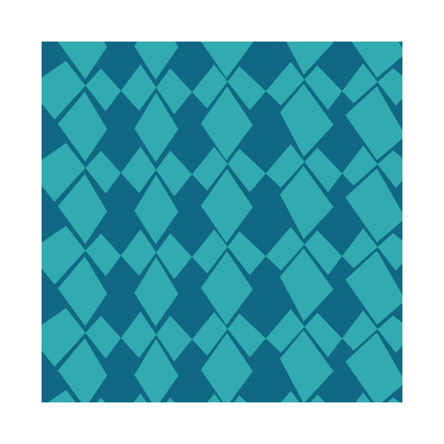 Geometric Diamonds Design (Blue-Teal) by KelseyLovelle