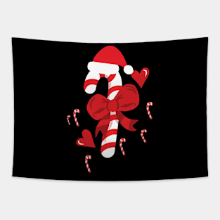 Red and White Candy Cane Tapestry