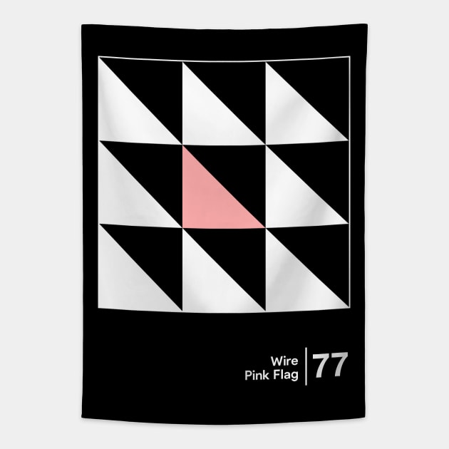 Pink Flag / Minimalist Graphic Artwork Design Tapestry by saudade