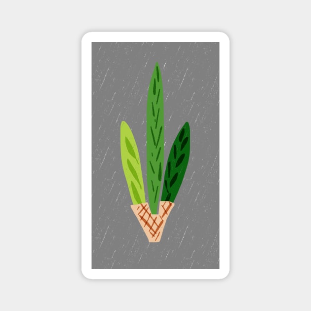 Lulav Grey Print Magnet by TillaCrowne