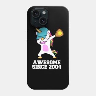 Softball Player 2004 Dabbing Unicorn 19th BDay Phone Case