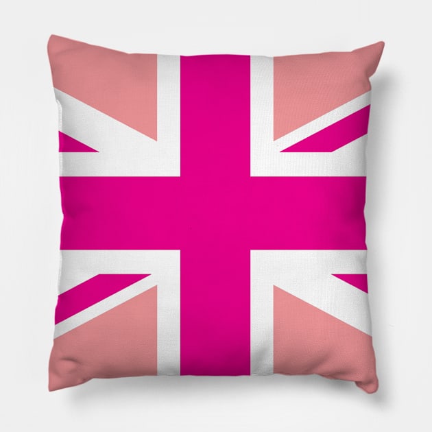 Pink Union Jack Pillow by babydollchic