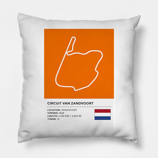 Circuit van Zandvoort [info] Pillow by sednoid