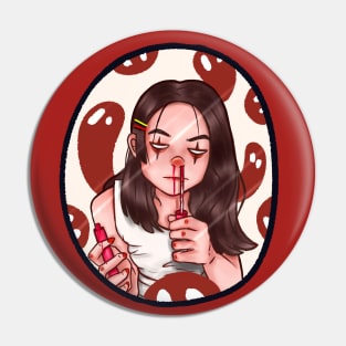 Mirror Horror (Red) Pin