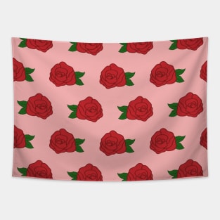 Red rose pattern Tapestry