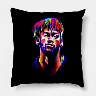 Neymar Jr popart cartoon Pillow