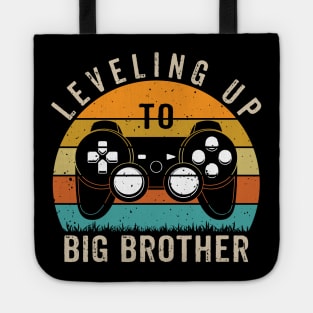 Leveling Up To Big Brother Shirt Funny Gaming Lovers Humor Tote