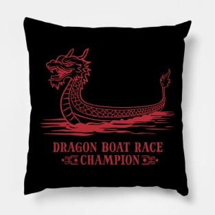 Dragon Boat Chinese Themed Pillow