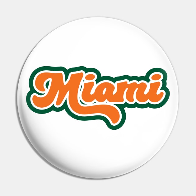 Retro Miami Script Pin by SLAG_Creative