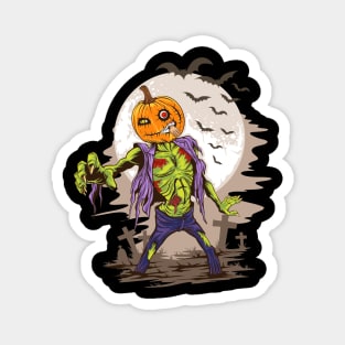 Pumpkin Zombie Magnet