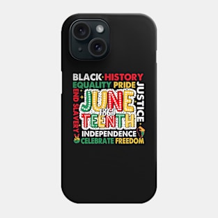 Juneteenth, 1865 Freedom, Equality Awareness, Black History Month Phone Case