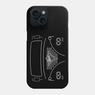 Foden classic lorry outline (white) Phone Case