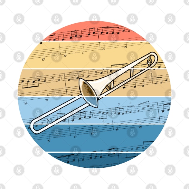 Trombone Music Notation Trombonist Brass Musician by doodlerob