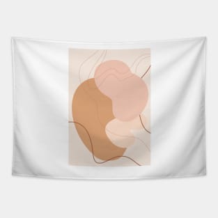 Mid Century Modern, Abstract Shapes Tapestry