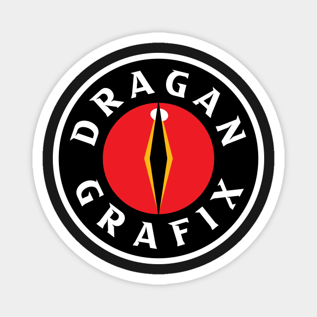 DRAGAN GRAFIX Online Marketing Dragon's Eye Logo Design Magnet by LuckDragonGifts