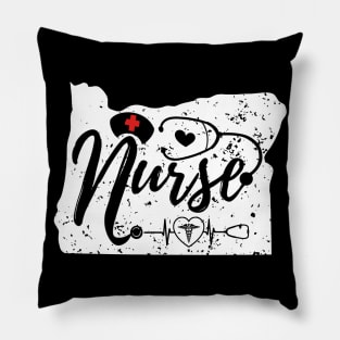 Oregon Nurse Nursing Life Pillow