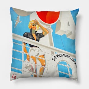 COA Marseille France Vintage Poster Pillow