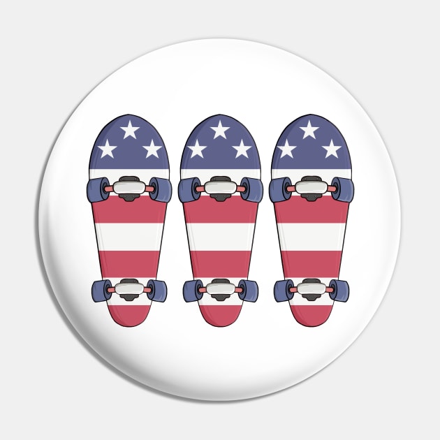 USA Skateboards Pin by DiegoCarvalho