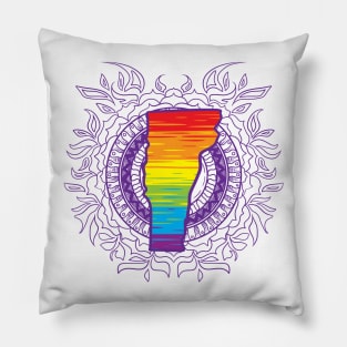 Vermont Mandala Pride Pillow