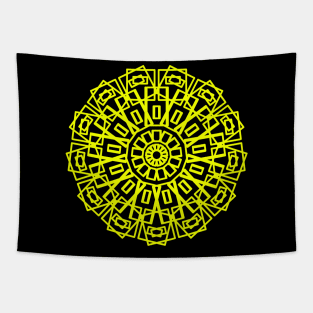 Modern circular geometric pattern Tapestry