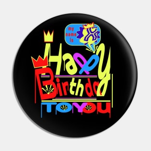 Happy Birthday Alphabet Letter (( X )) Dazzling Creative Design Pin