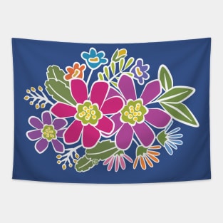 Summer Flower Bouquet Tapestry