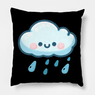 Happy little rain cloud Pillow