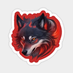 Fire wolf Magnet