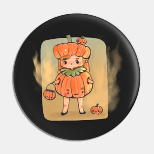 Pumpkin Girl Pin