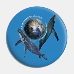 Save the whales, Save the Planet Pin